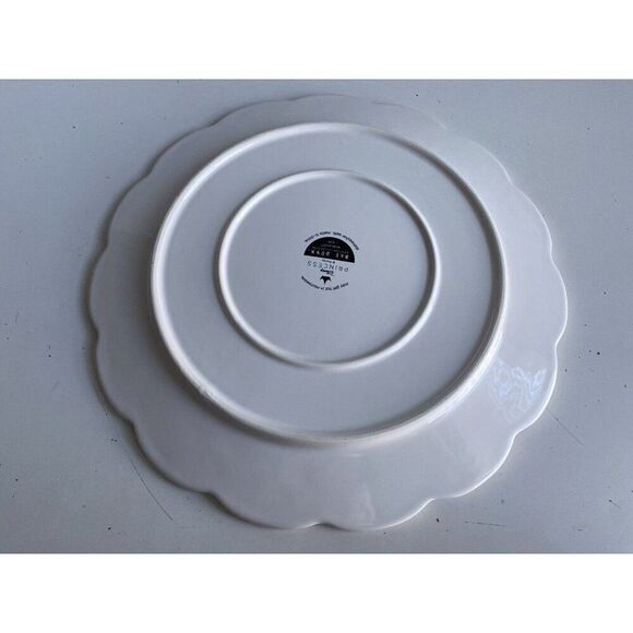 Rae Dunn Disney Princess Belle “Enchanting” Scalloped Ceramic Dinner Plate NEW - Picture 7 of 8